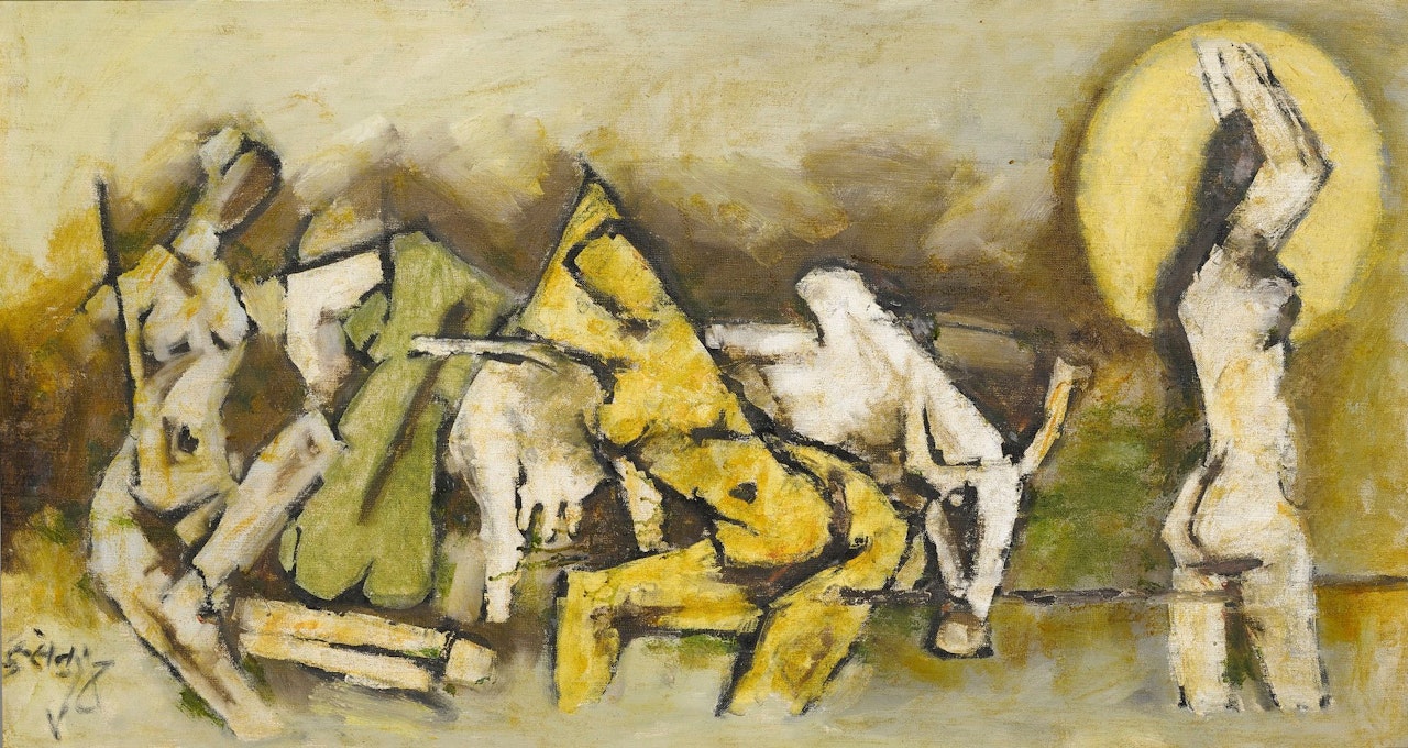 BANARAS I  by M.F. Husain