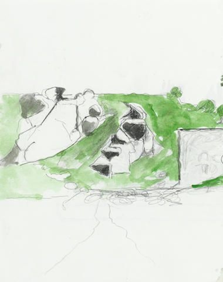 Rocks on a Green Hillside by Graham Sutherland