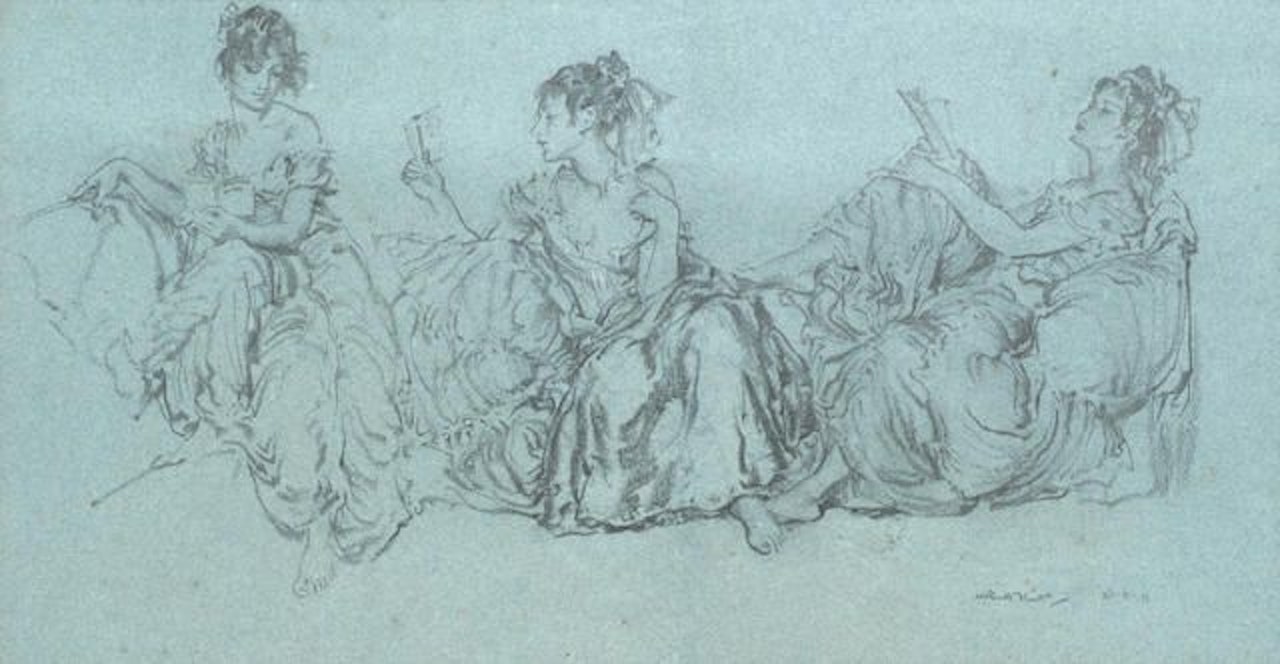 'Three studies of Cecilia' by William Russell Flint