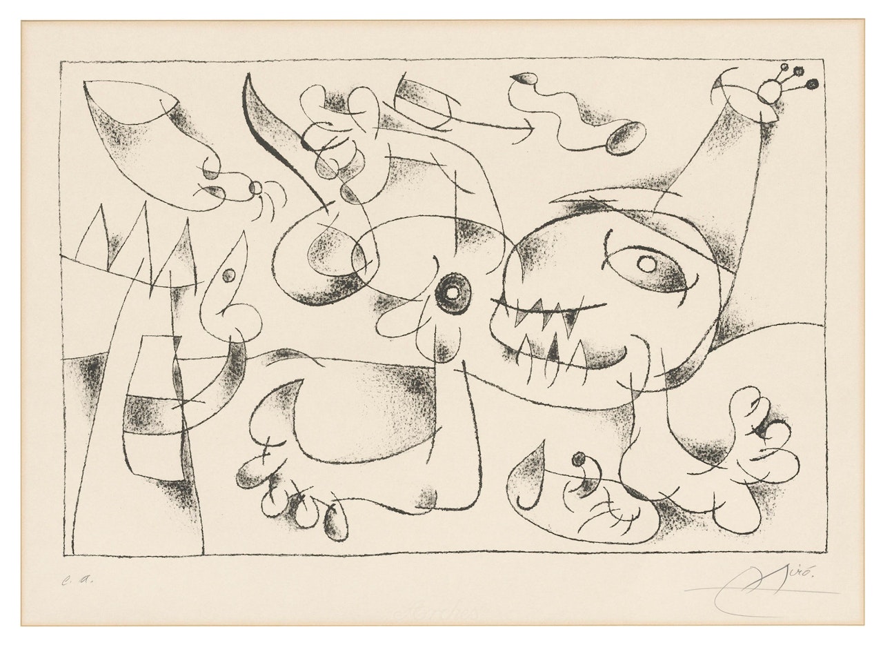 Plate 5, from: Suites for Ubu Roi by Joan Miró
