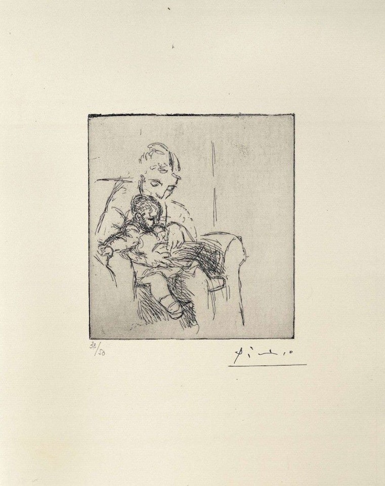 Mother and child (olga and paulo) by Pablo Picasso