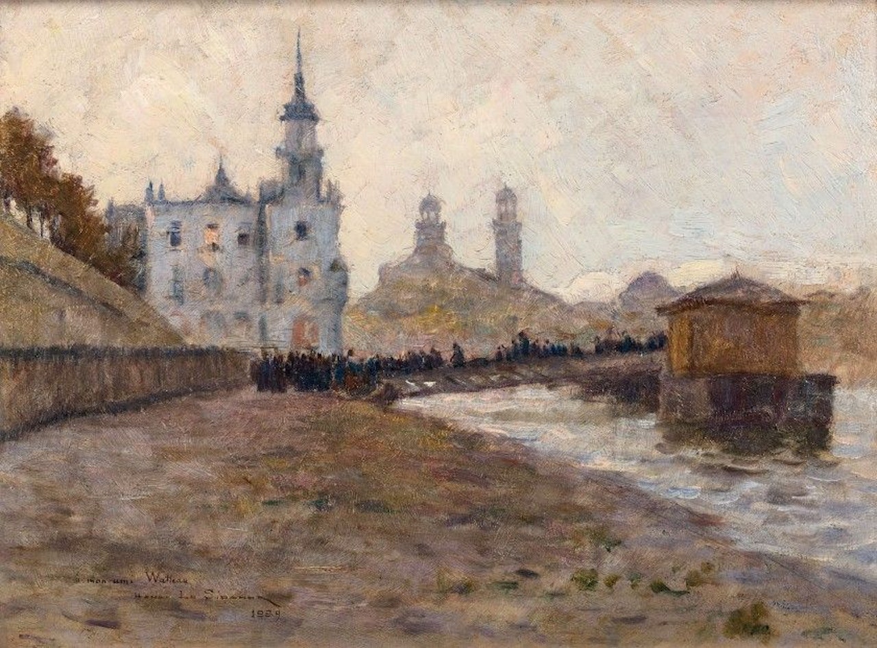 The pier, Paris or the Trocadero by Henri Le Sidaner