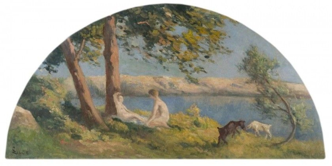 Rolleboise, country scene by Maximilien Luce
