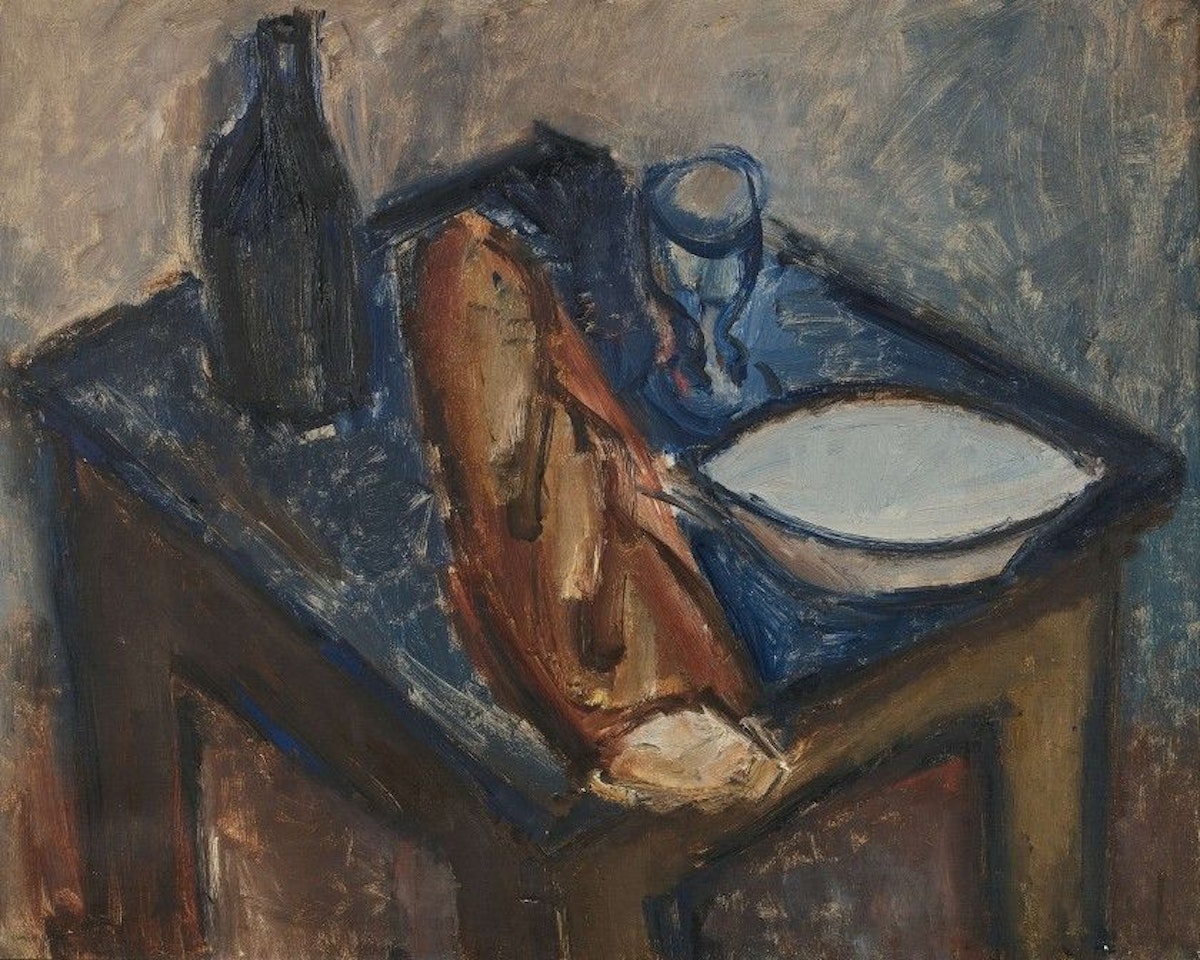 Still life with baguette by Jean Hélion