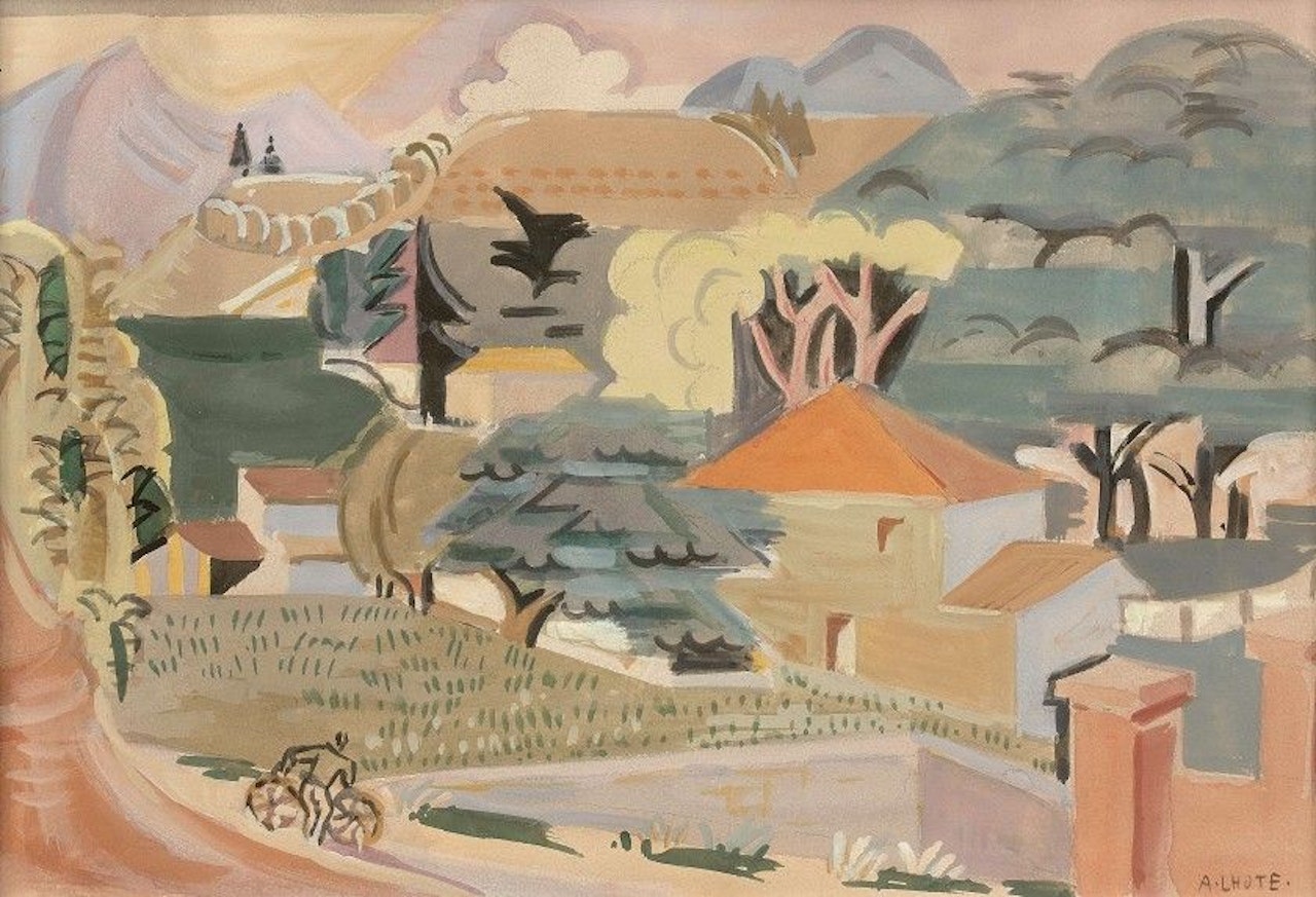 The cyclist in the countryside of Mirmande by André Lhote