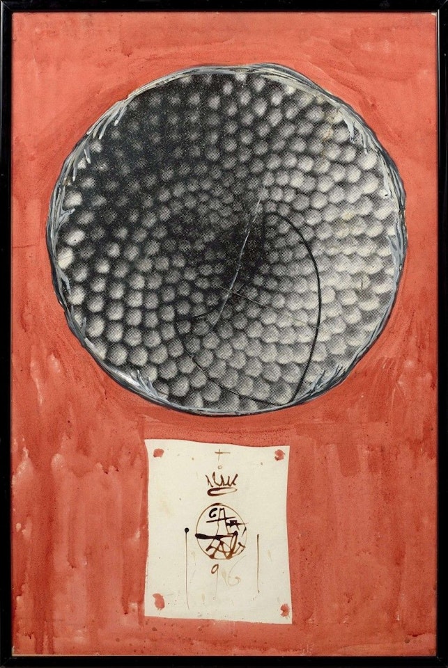 Gold plate symbolizing sunflowers by Salvador Dali