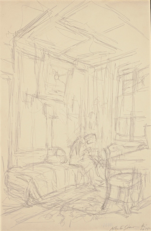 Intérieur (Femme cousant) by Alberto Giacometti