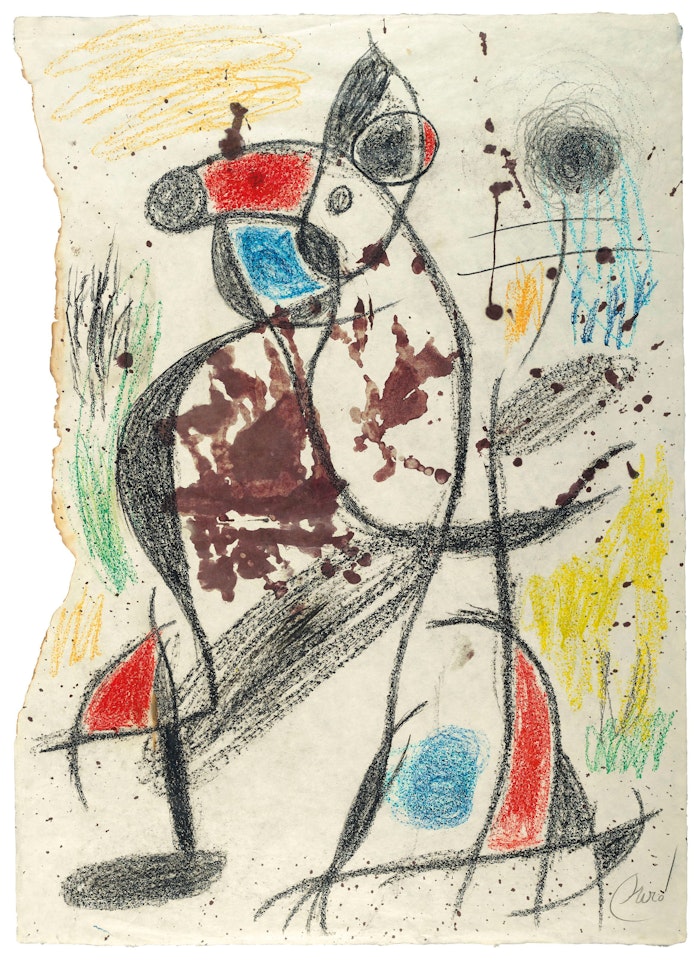 Femme, oiseau by Joan Miró