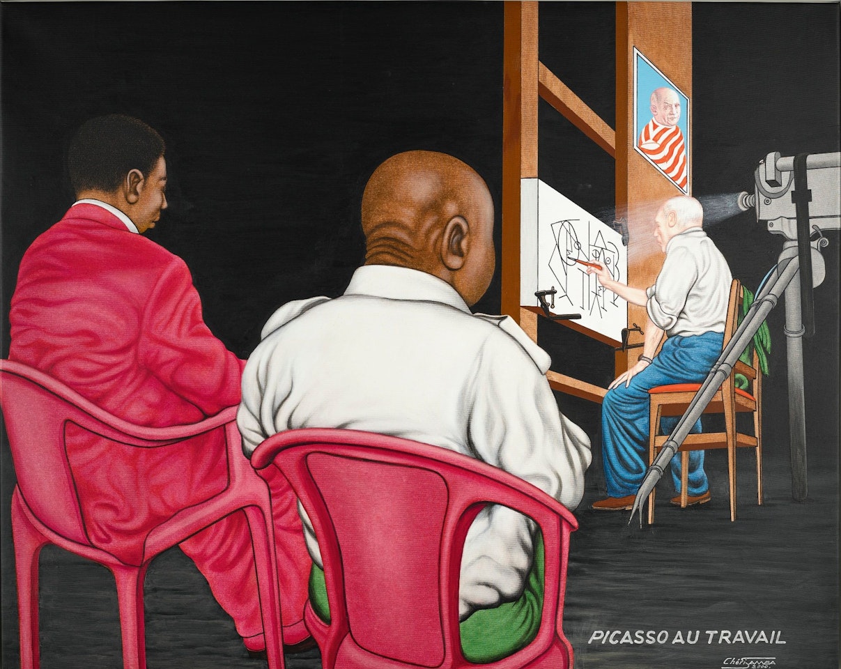 PICASSO AU TRAVAIL  by Chéri Samba