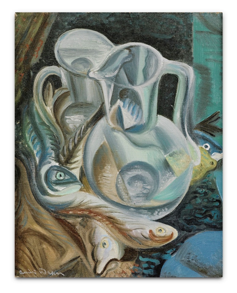 CARAFE ET POISSONS by André Masson