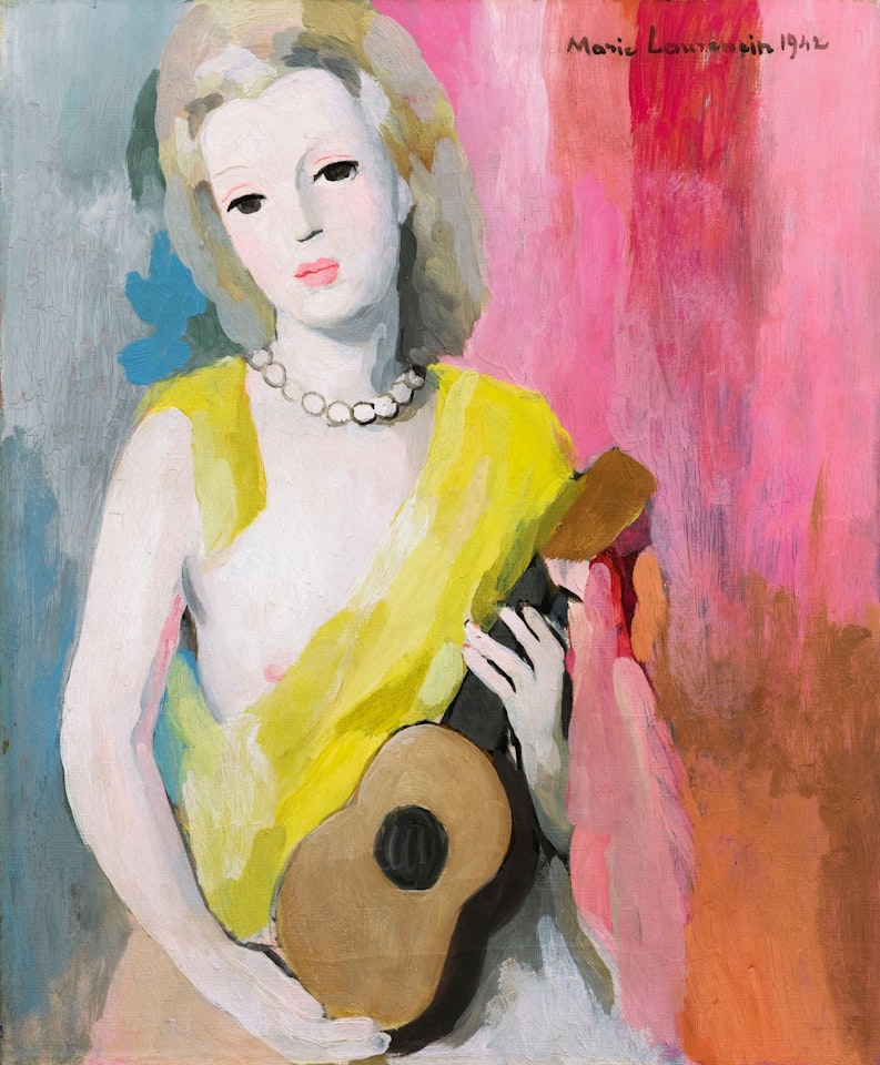 JEUNE FILLE À LA GUITARE by Marie Laurencin