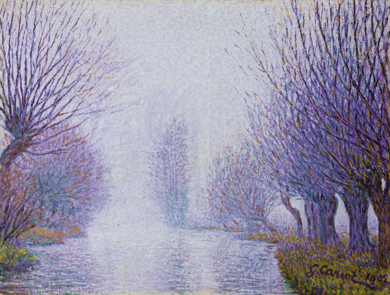 BORDS DE RIVIÈRE, EFFET DE GIVRE by Gustave Cariot