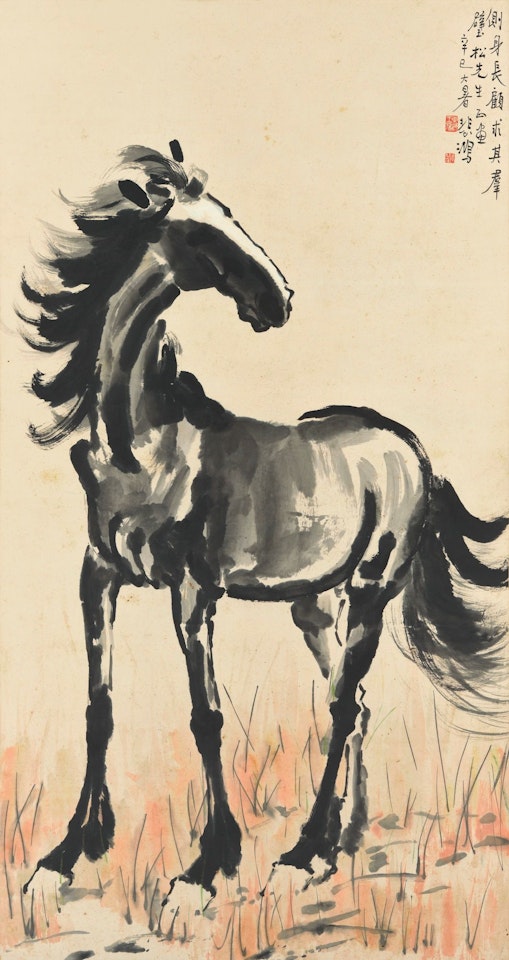 HORSE IN A DEEP GAZE by Xu Beihong