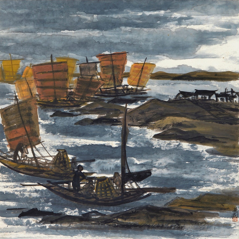 RETURNING SAILBOATS by Lin Fengmian