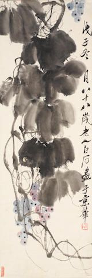 Grapes on Vines by Qi Baishi