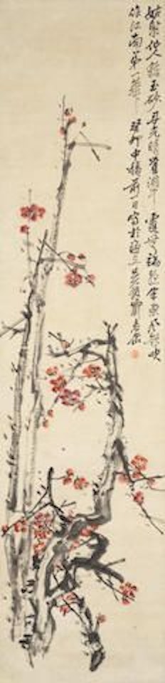 Red Plum Blossoms by Wu Changshuo