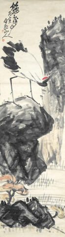 Crane and Lingzhi by Wang Zhen