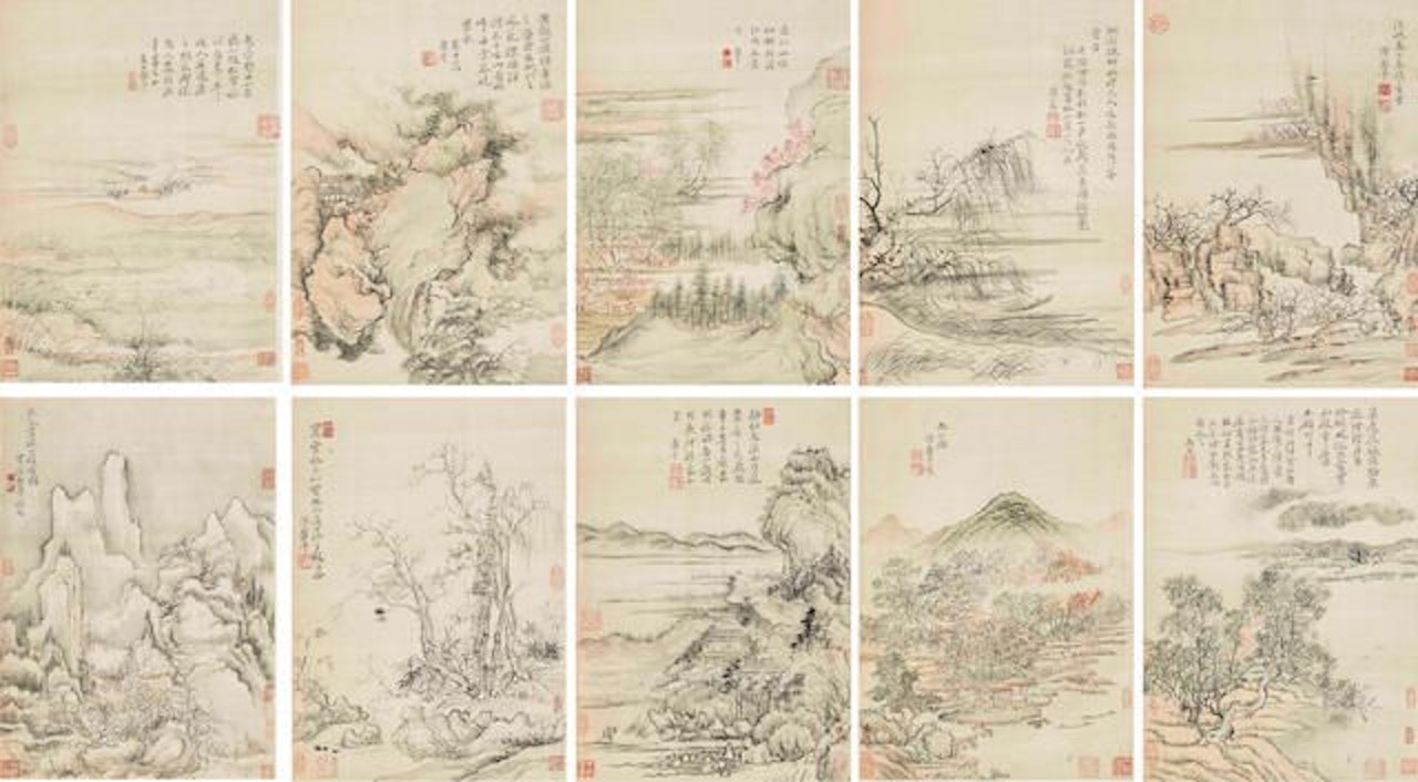 Landscapes After Ancient Masters by Yun Shouping