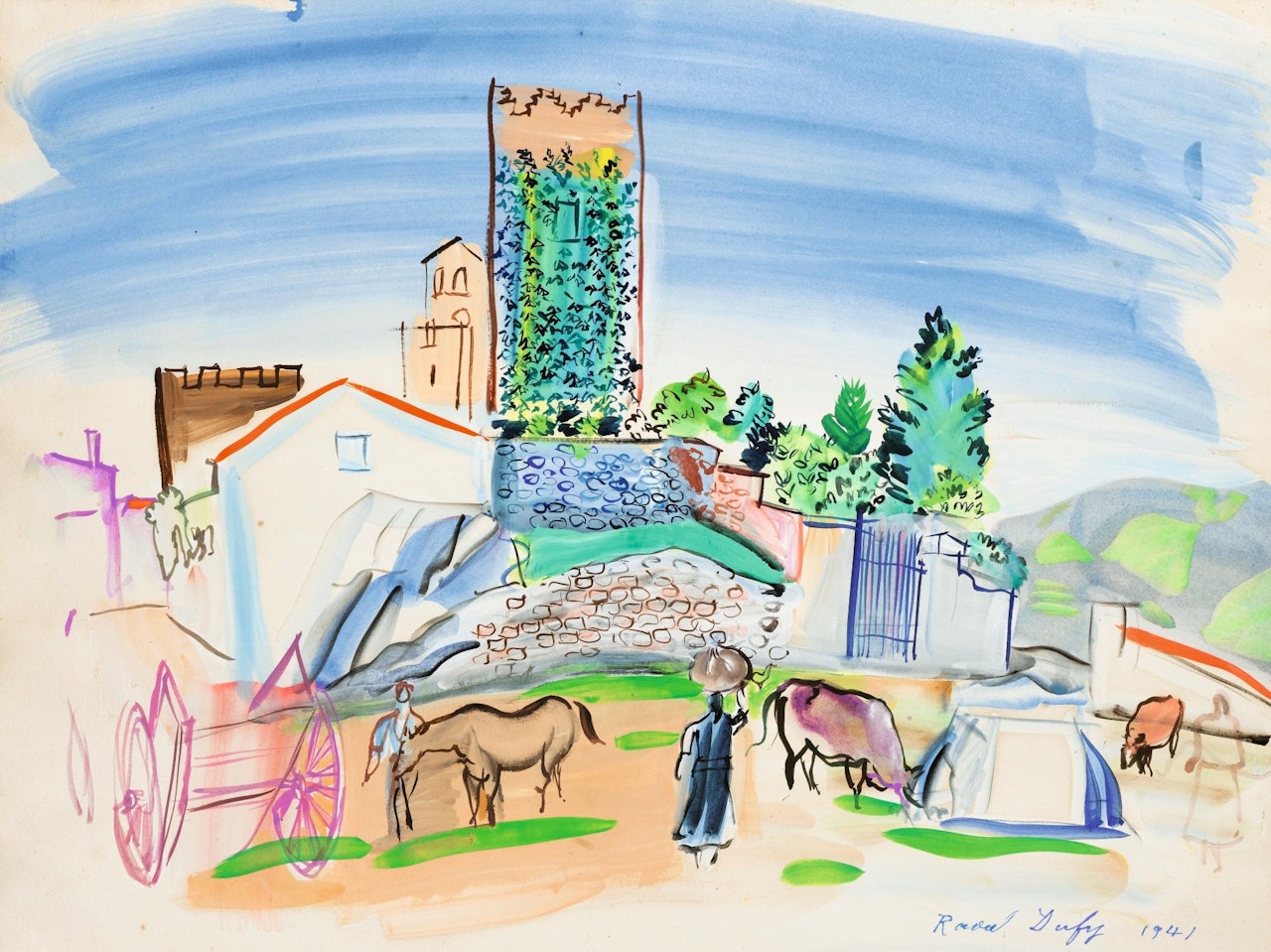 VERNET-LES-BAINS by Raoul Dufy