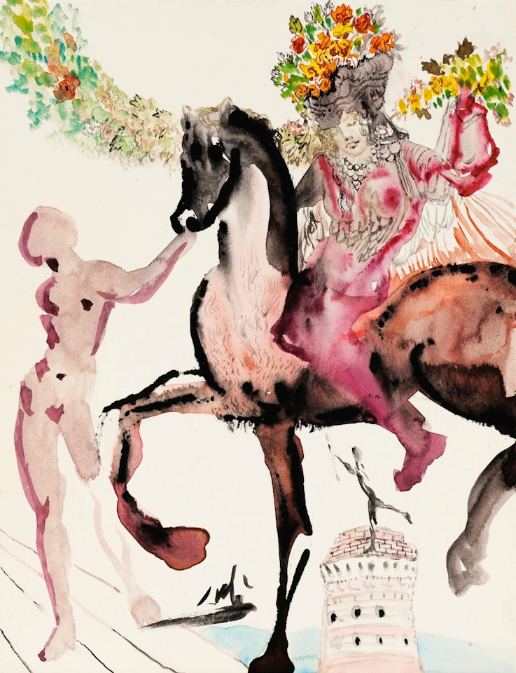 THE HARBINGE, (MYSTISCHE HOCHZEIT) by Salvador Dali