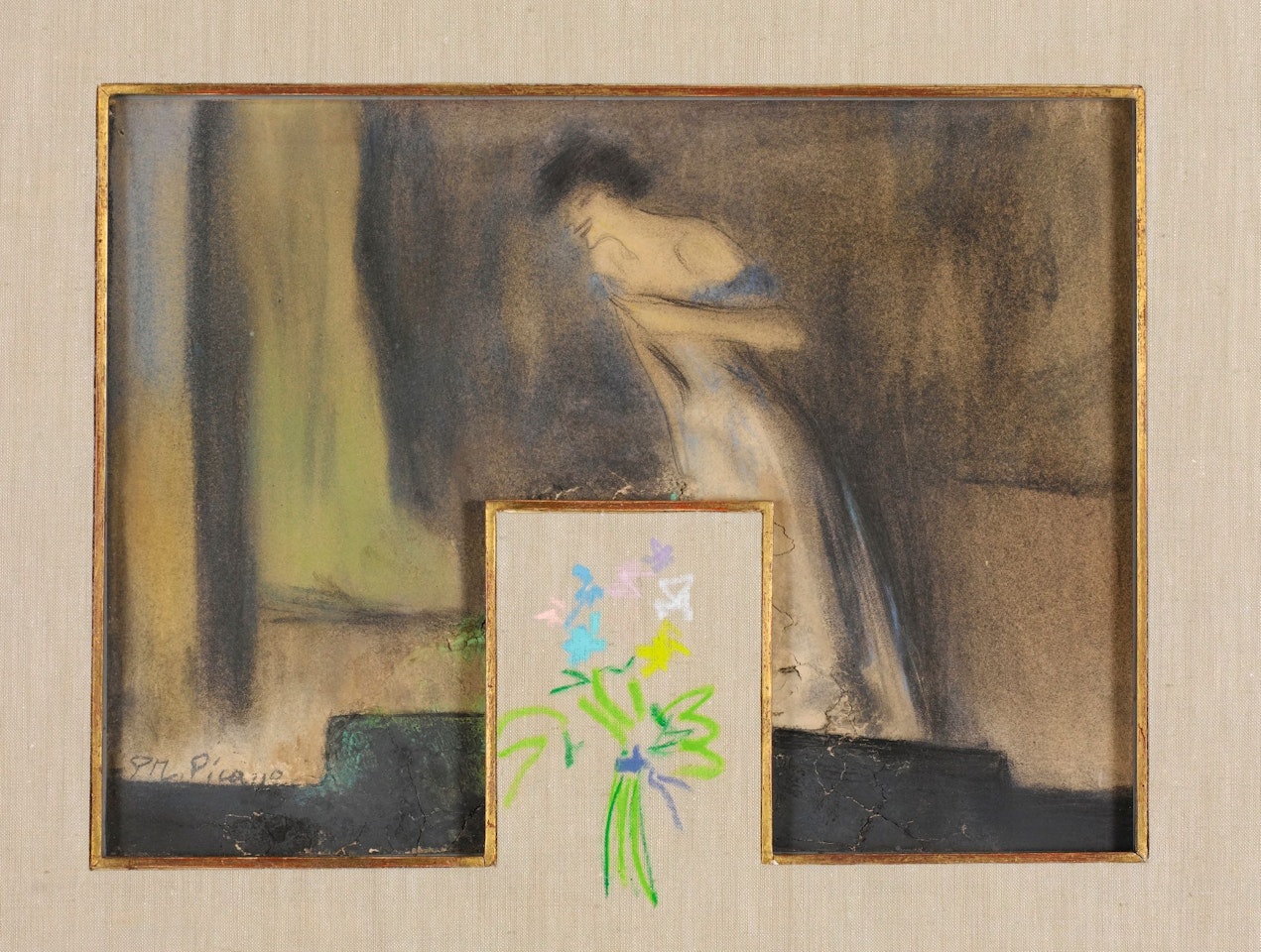  I) YVETTE GUILBERT; II) BOUQUET DE FLEURS by Pablo Picasso