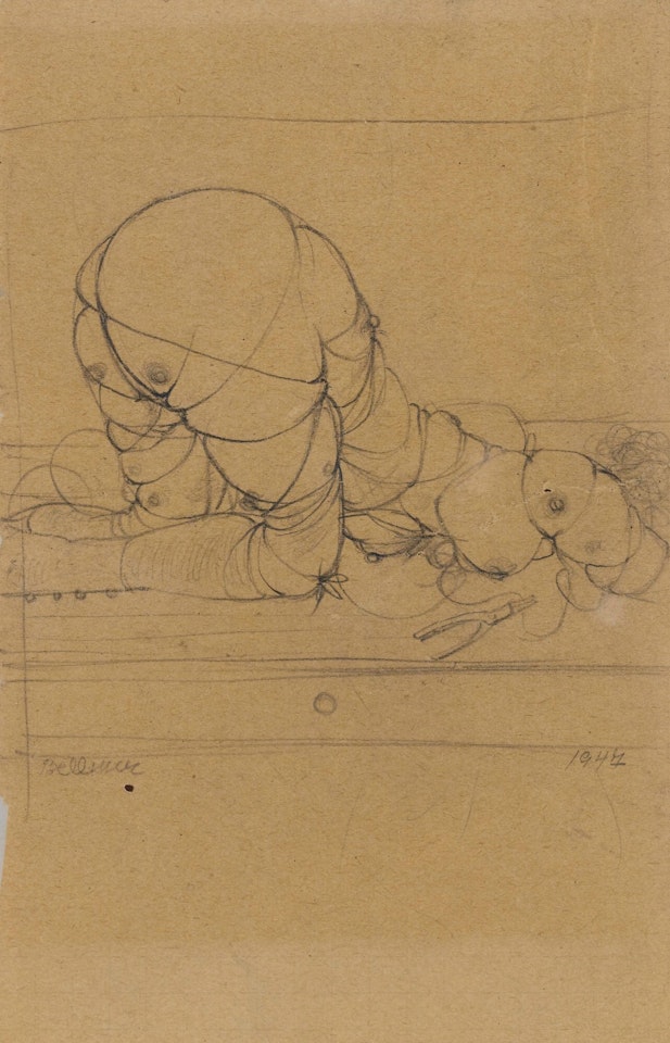 FEMME FICELÉE - RECTO SANS TITRE - VERSO by Hans Bellmer