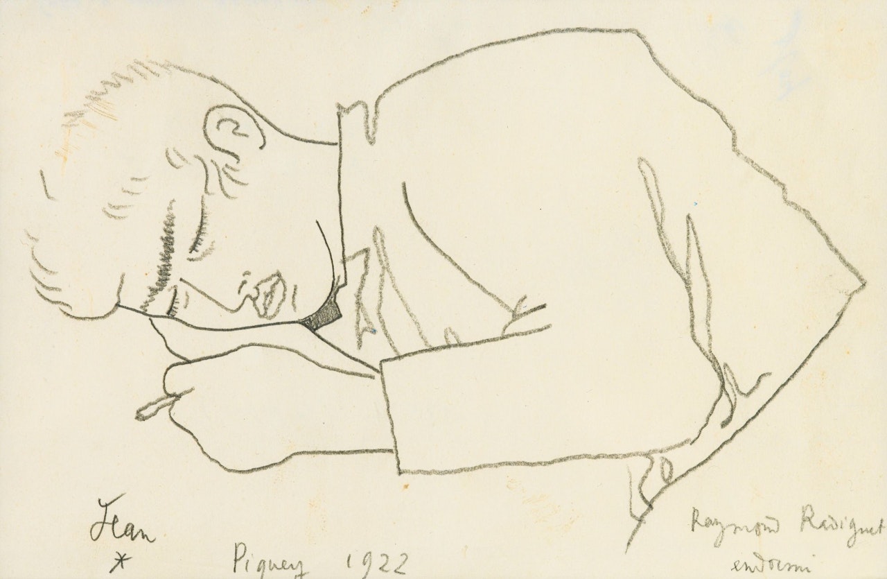 RAYMOND RADIGUET ENDORMI by Jean Cocteau