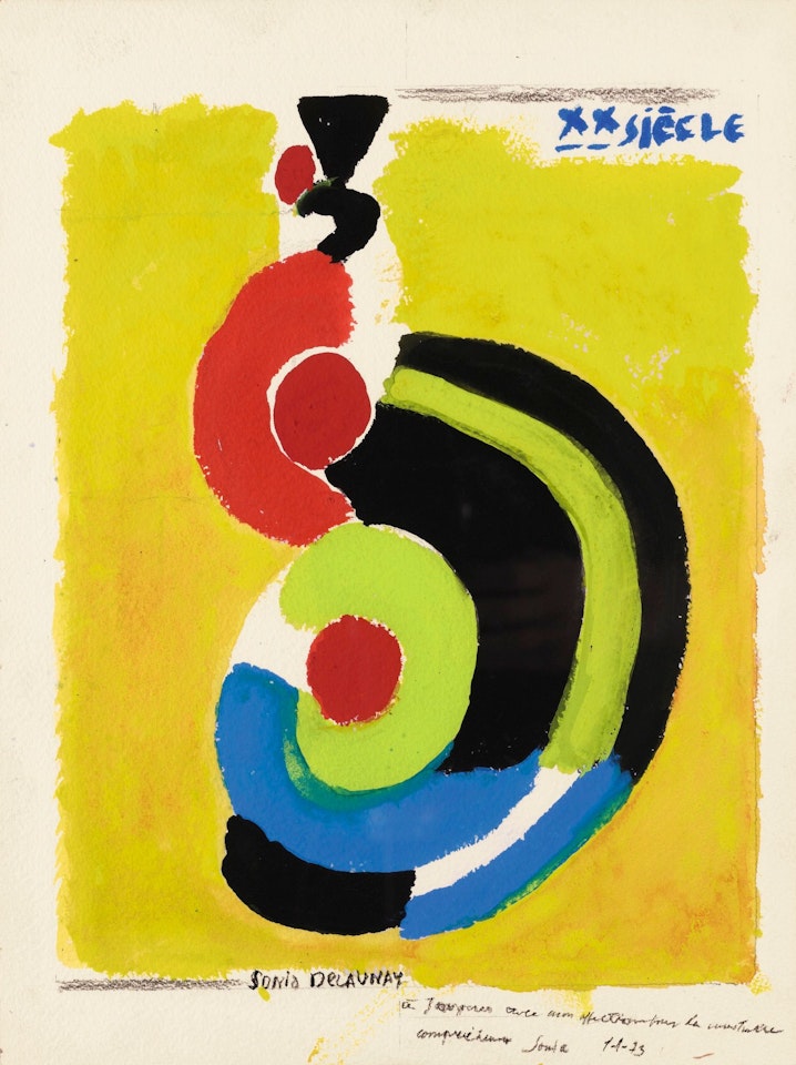PROJET POUR LA COUVERTURE DE LA REVUE D'ART XX SIÈCLE, PARIS, 1973 by Sonia Delaunay