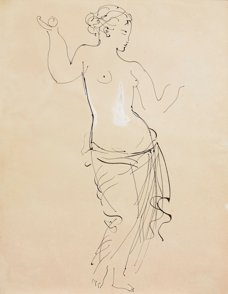 FEMME À LA DRAPERIE, ETUDE POUR LA FÉE ELECTRICITÉ by Raoul Dufy