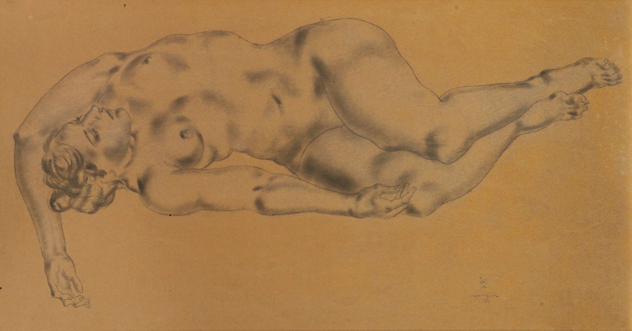 NU ALLONGÉ, YOUKI by Leonard Tsuguharu Foujita