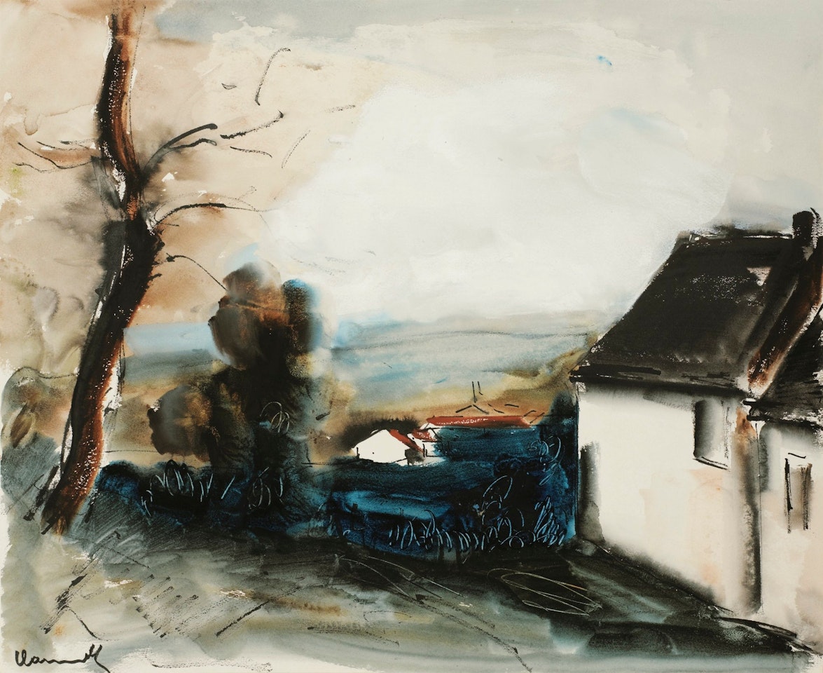 MAISONS AU BORD DU CHEMIN by Maurice de Vlaminck