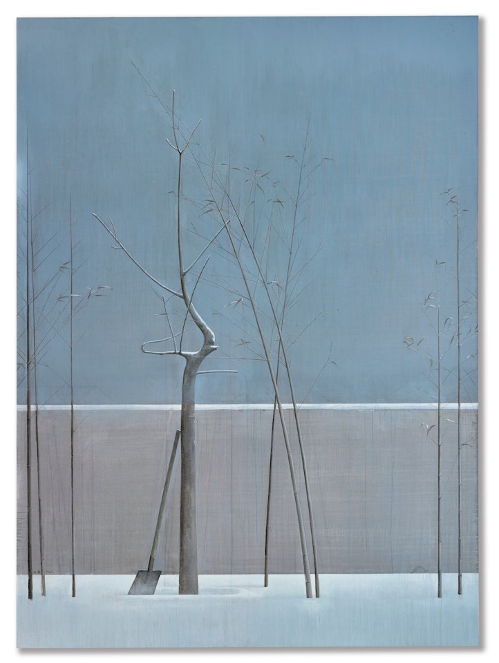 COMPOSITION WITH BAMBOO AND TREE by Liu Ye