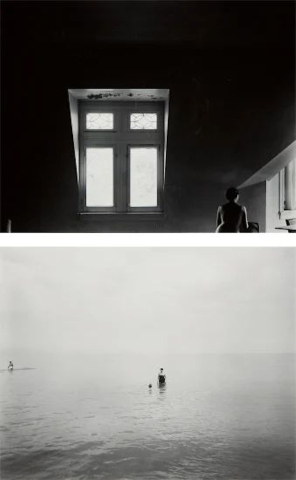 Eleanor in the Attic, and Eleanor and Barbara, Lake Michigan by Harry Callahan