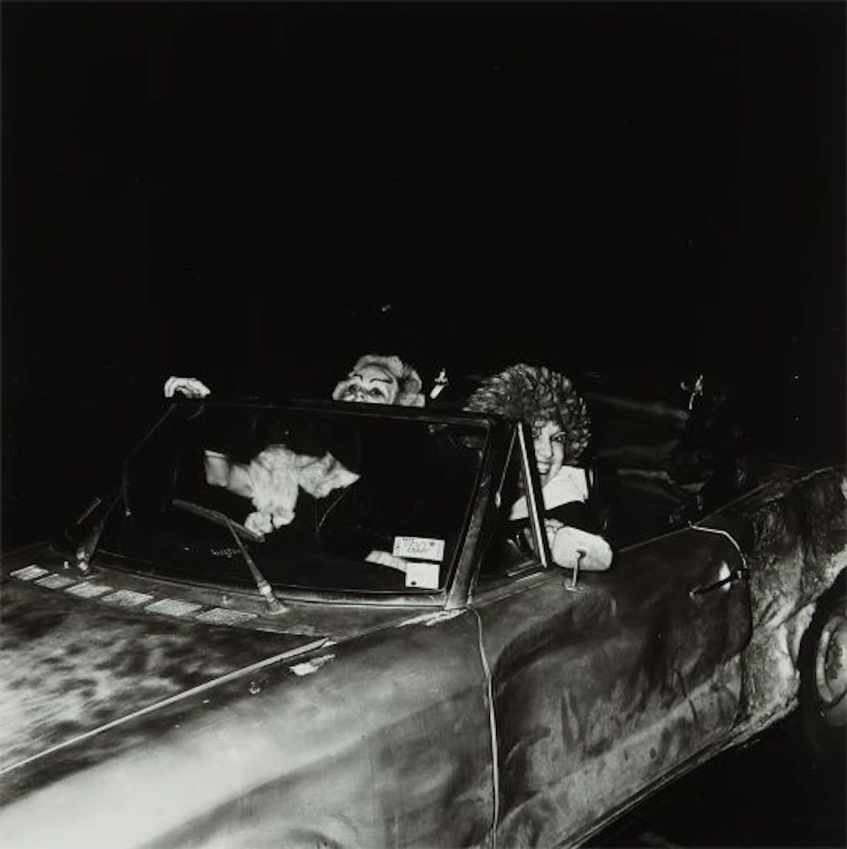 Two Queens in a Car, Halloween by Peter Hujar