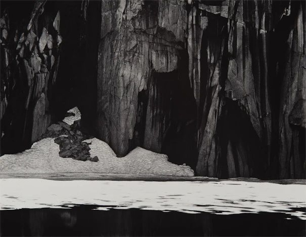 Frozen Lake and Cliffs, Sierra Nevada, California, 1927 by Ansel Adams