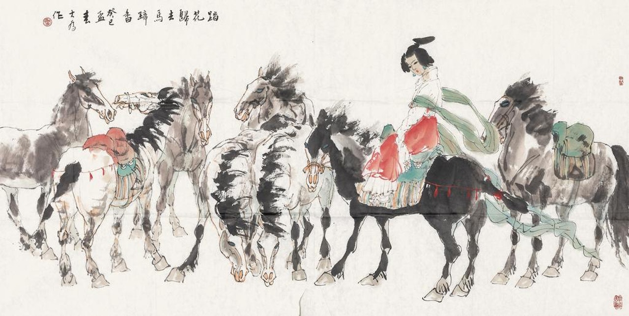 Character And Horses by Liu Dawei