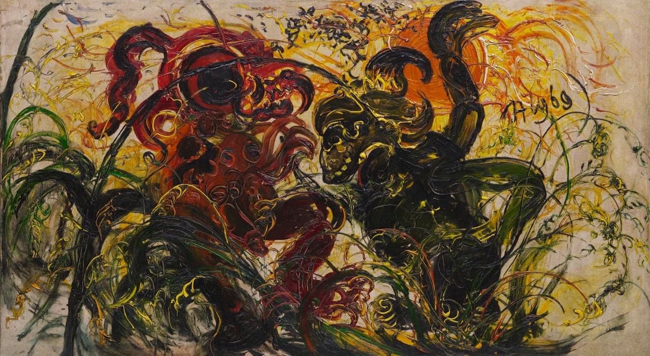 PENGHALAU BURUNG (SCARECROW) by Affandi