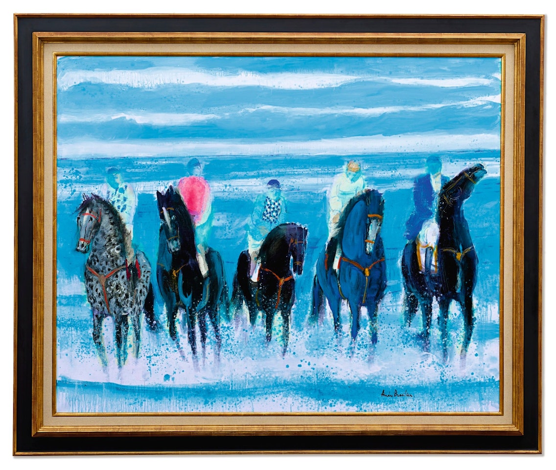 CAVALIERS DEVANT LES VAGUES by André Brasilier