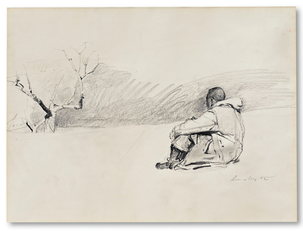 STUDY FOR ARMY SURPLUS by Andrew Wyeth