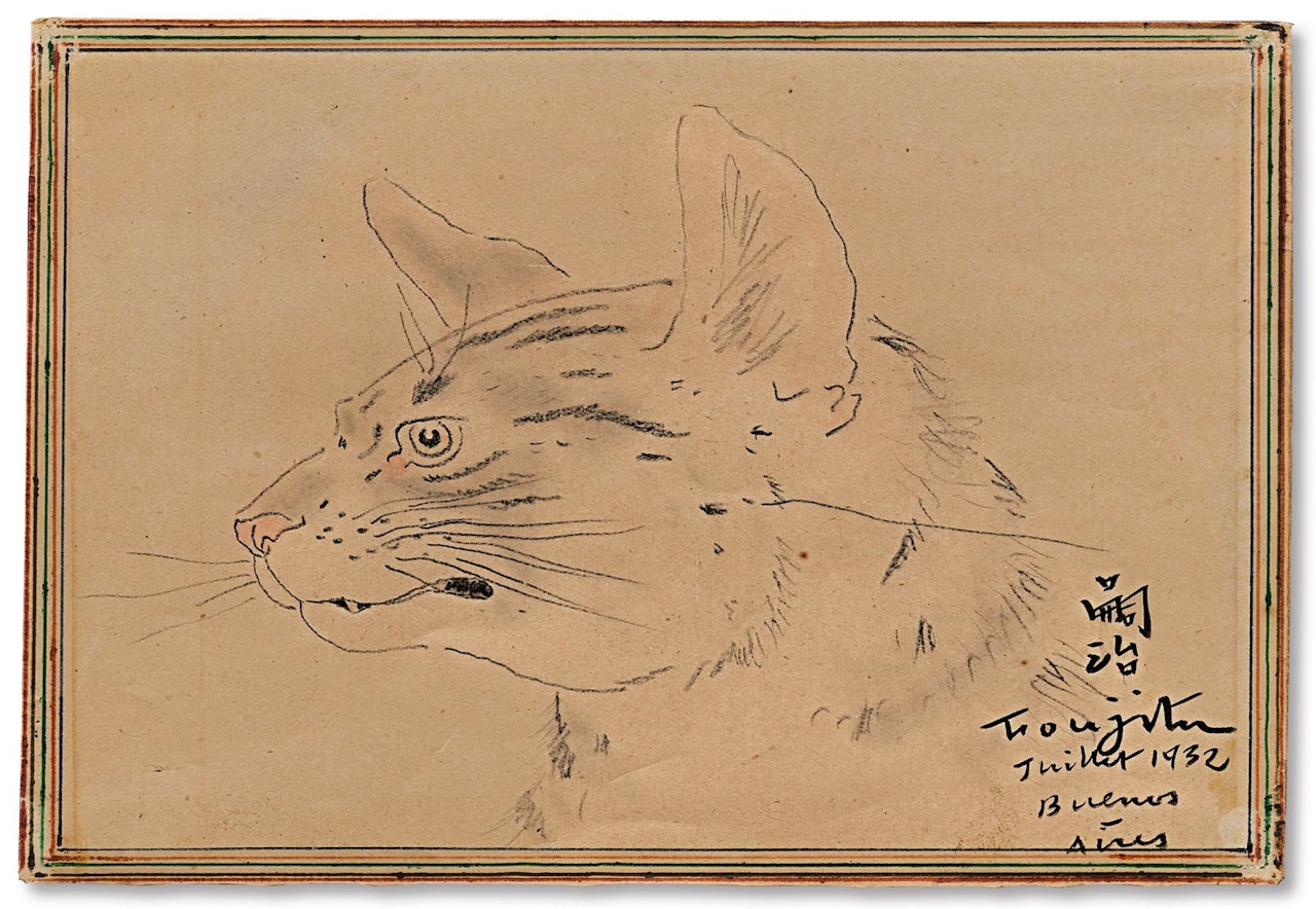 TÊTE DE CHAT by Leonard Tsuguharu Foujita