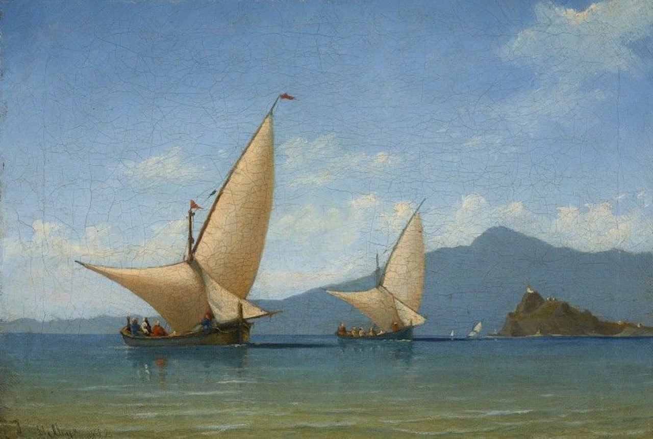 Sailboats on the Bosphorus by Anton Melbye
