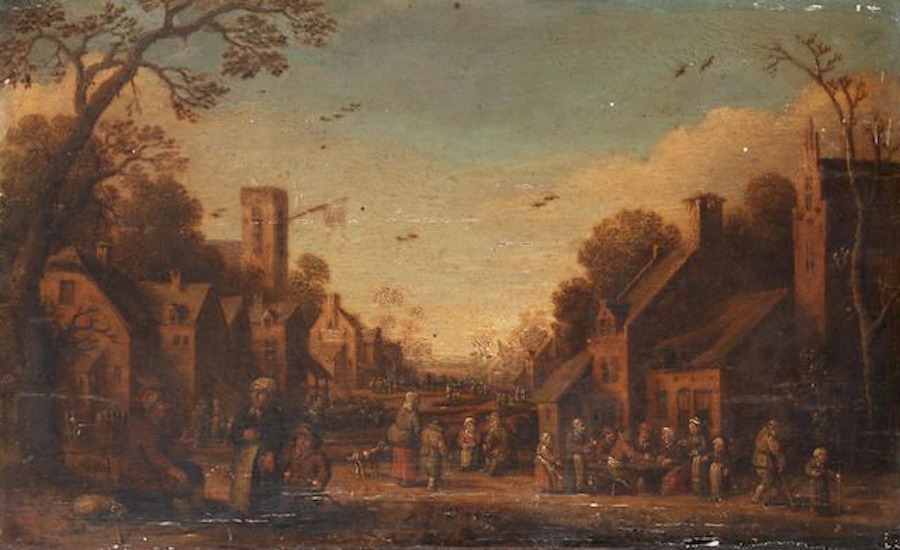 A village kermesse by Joost Cornelisz Droochsloot