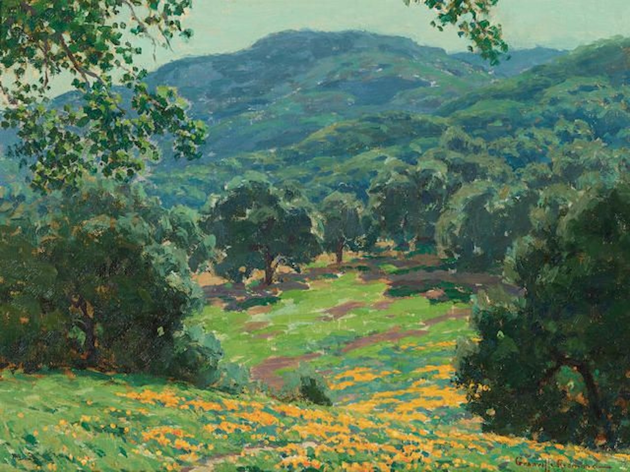 Wildflowers in bloom by Granville Redmond