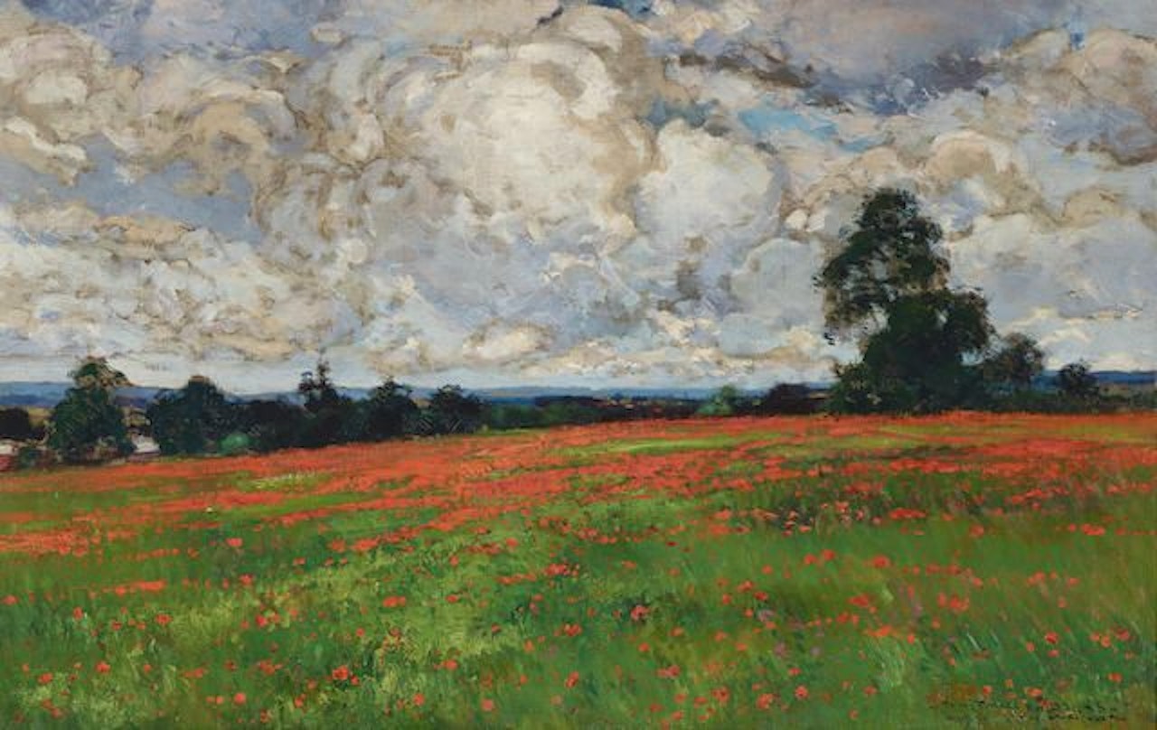 Clouds over a Field of Poppies by William Wendt