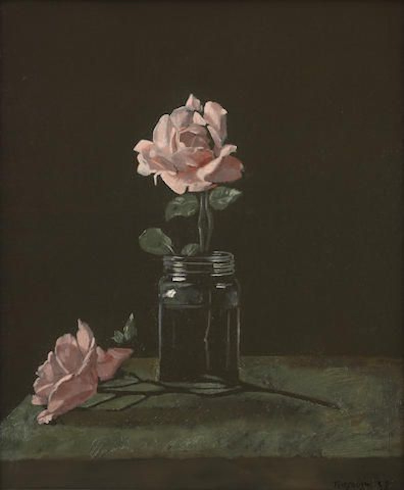 Still life of roses by Yannis Tsarouchis