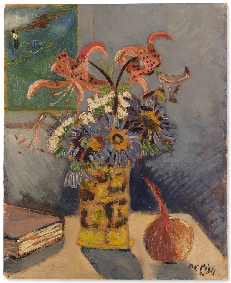 OMAGGIO A MANET: FIORI E LIBRO by Filippo de Pisis