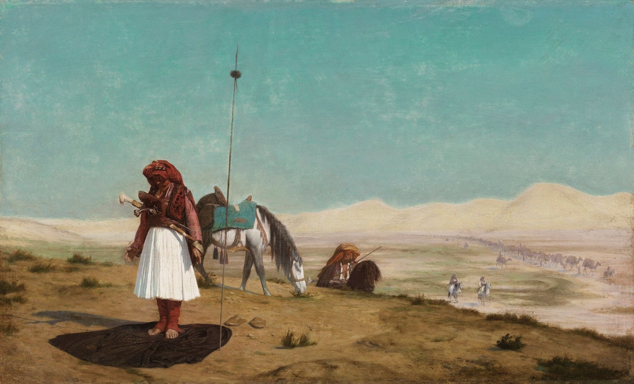 PRAYER IN THE DESERT by Jean Léon Gérome
