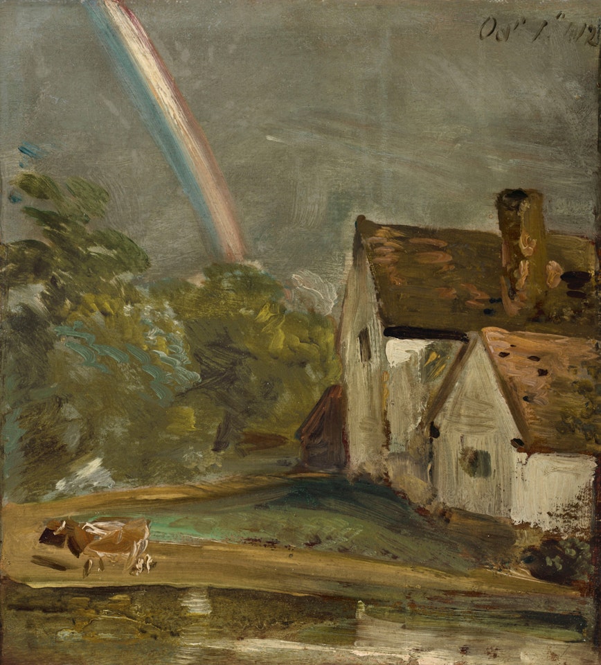 Willy Lott’s cottage with a rainbow by John Constable