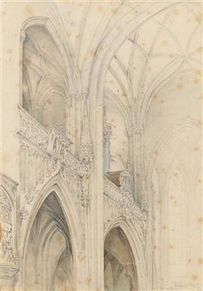 The interior of St. Stephen’s in Vienna by Rudolf von Alt
