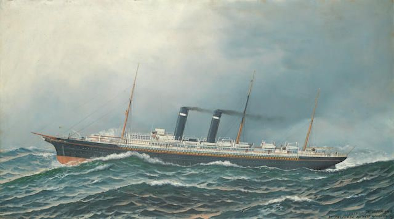 SS Philadelphia of the American Line by Antonio Jacobsen